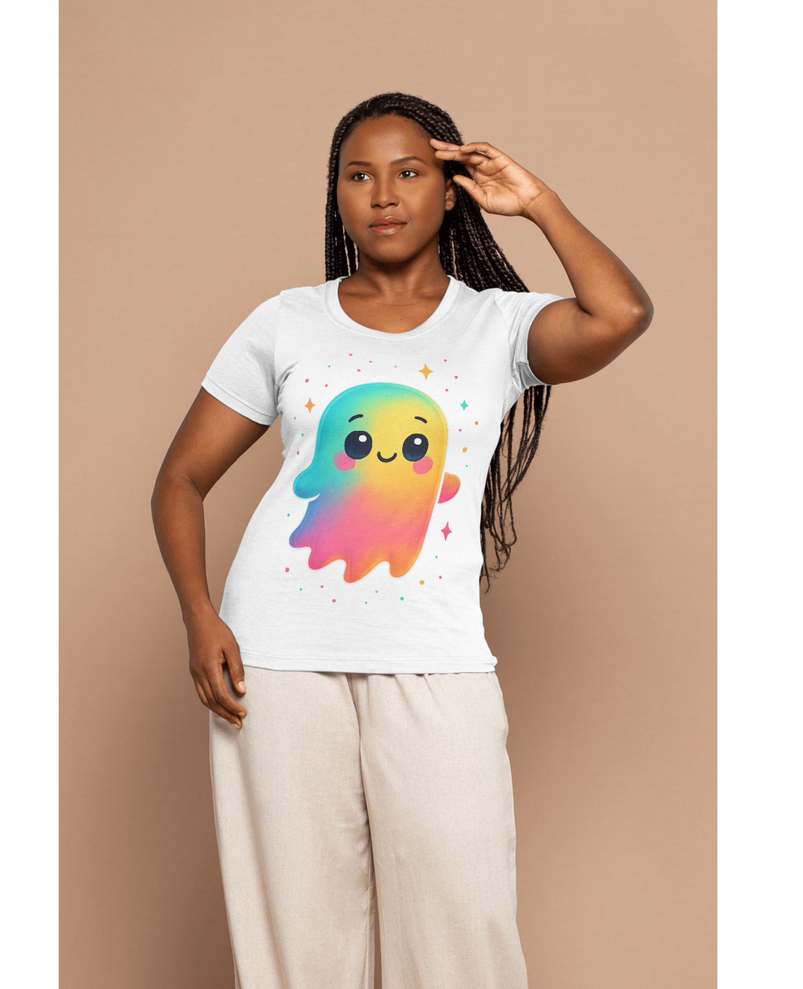 👻 Colorful Cute Ghost Tee ✨