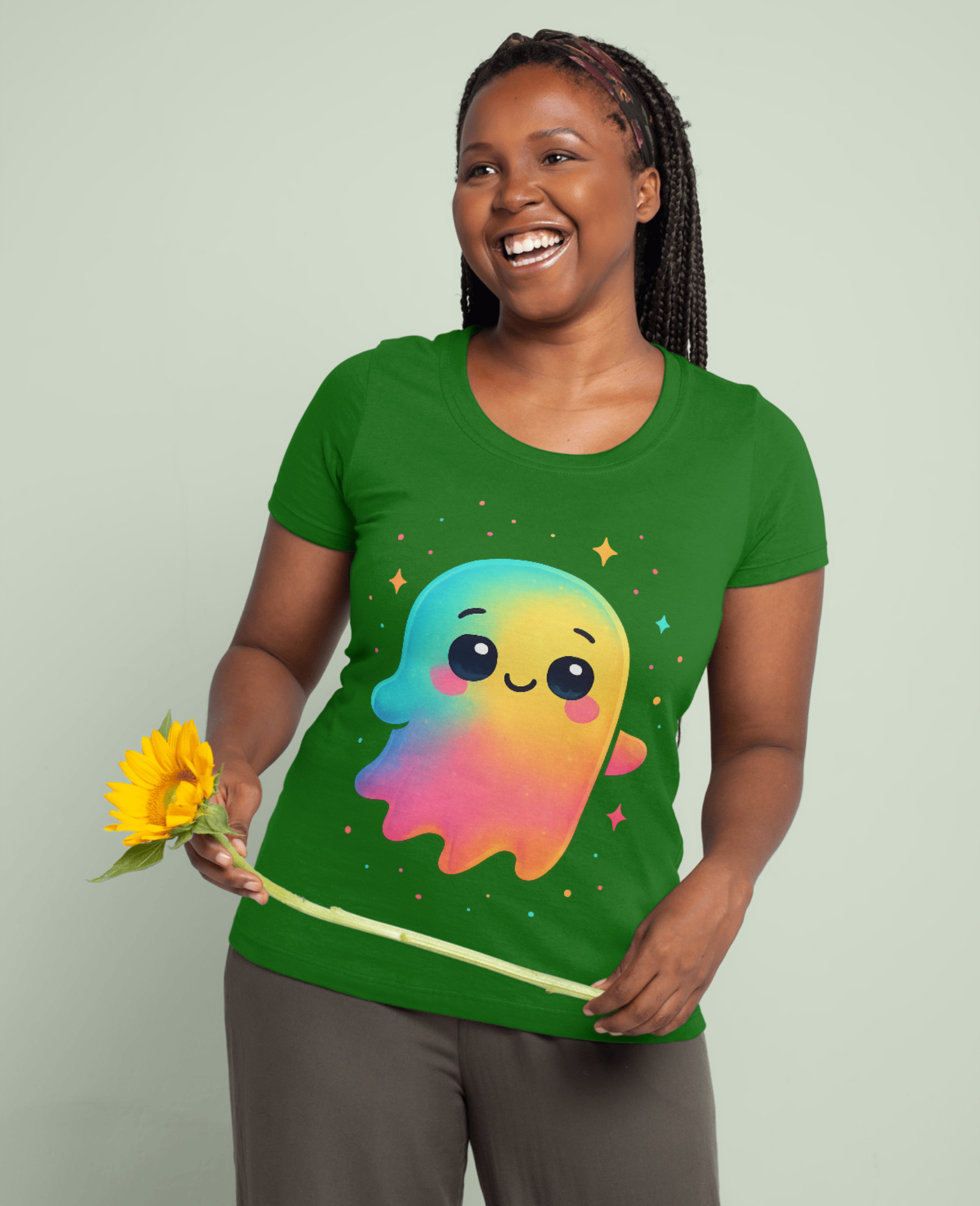 👻 Colorful Cute Ghost Tee ✨