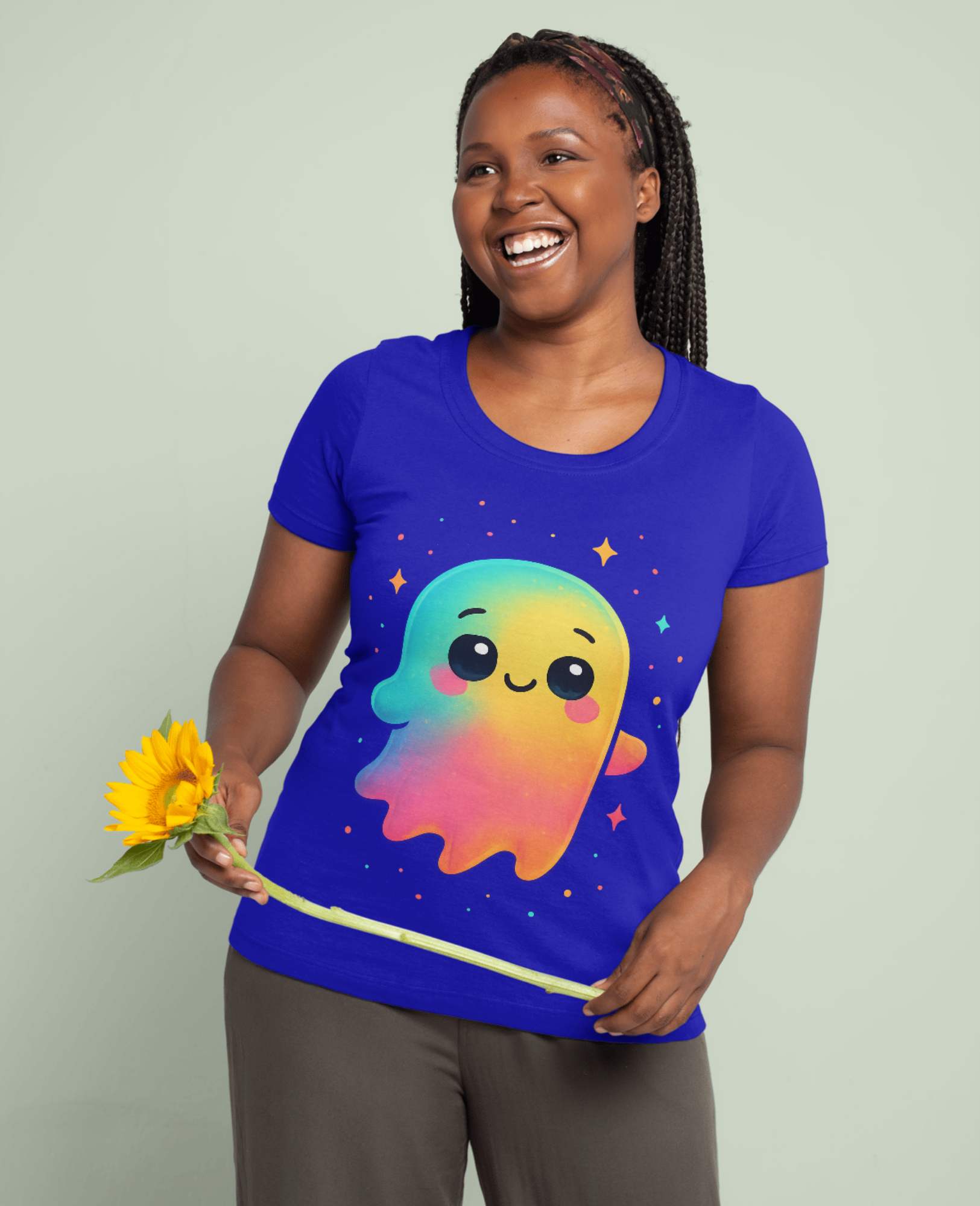 👻 Colorful Cute Ghost Tee ✨